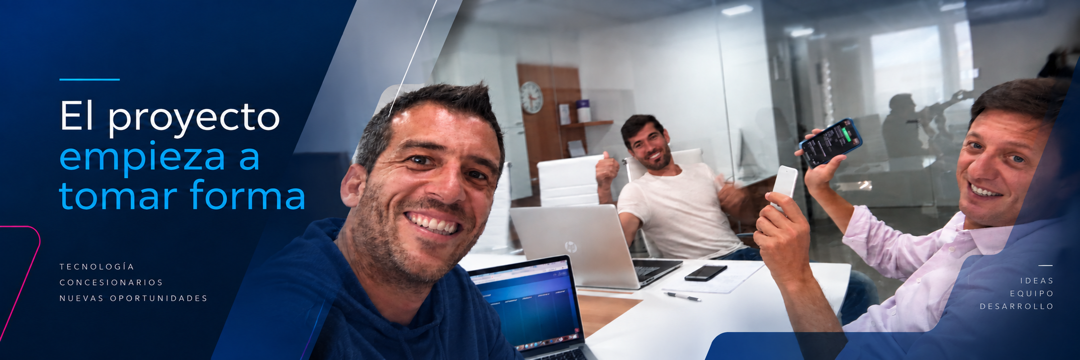 Reunión de trabajo durante las primeras definiciones del proyecto Priuser